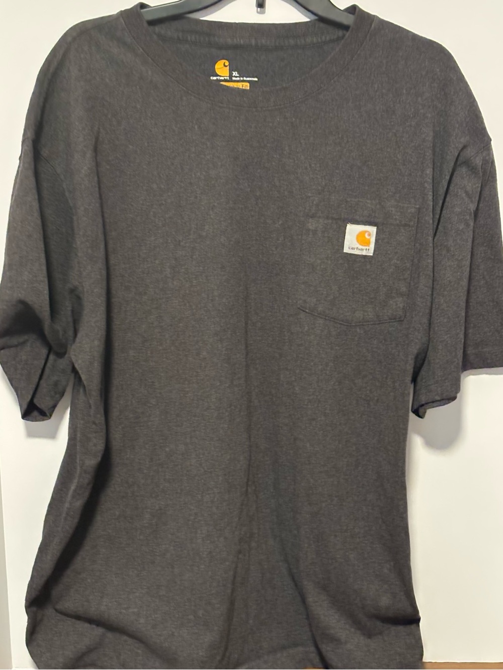 Carhartt Short Sleeve Pocket Tee in Dark Charcoal
